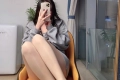 살색스타킹 포인트된 레드 페디큐어 룩북 감성 거울샷