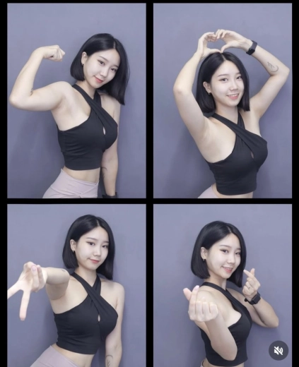 헬스녀 겨 클로즈업 포즈 화보 겨신감 제대로 잡힌 인생네컷