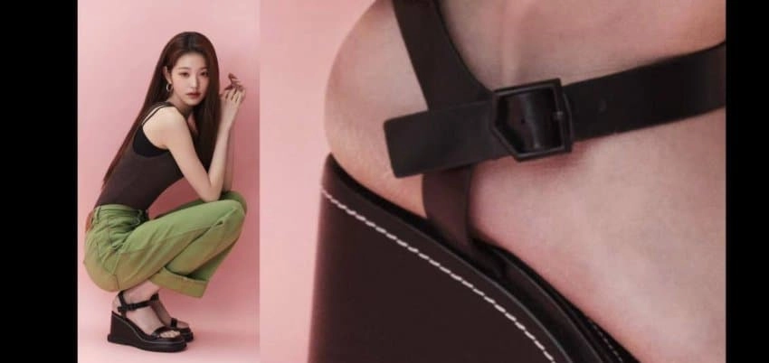 장원영 발뒤꿈치 각질 포착된 화보컷