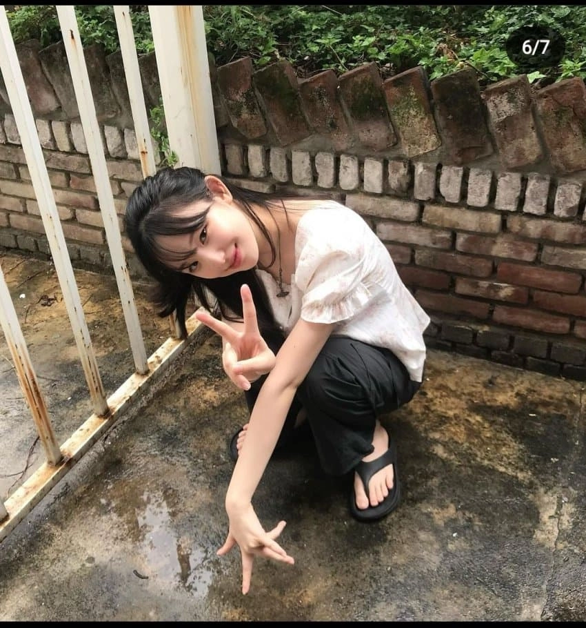 인스타 감성 맨발 셀카