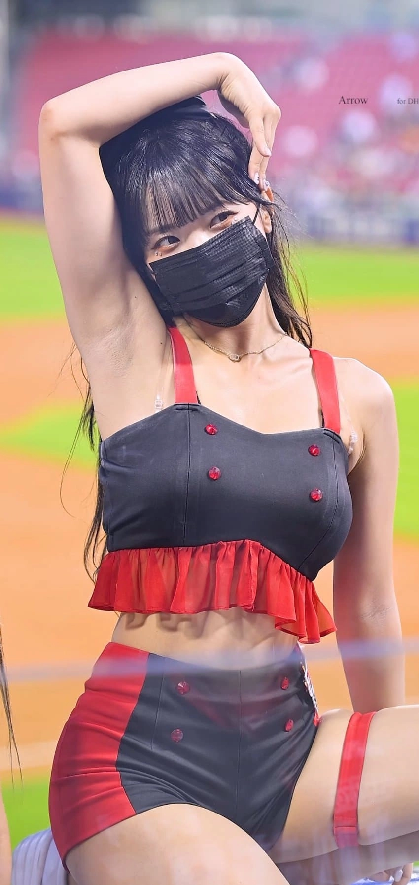 치어리더 이다혜 털겨 의심될 정도로 선명한 활짝겨
