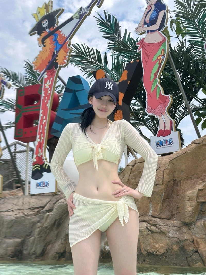 워터파크에서 넘치는 자신감